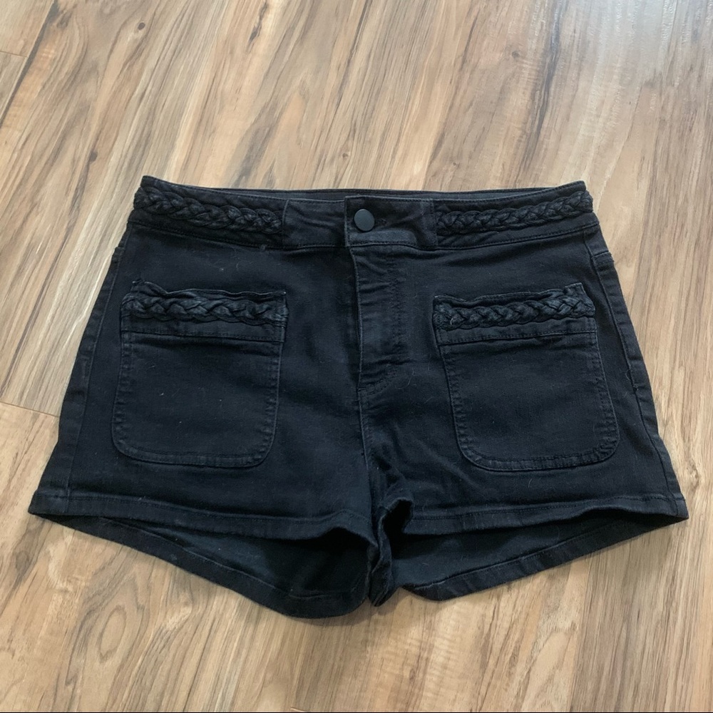 DESIGN LAB Braid Detail Denim Shorts